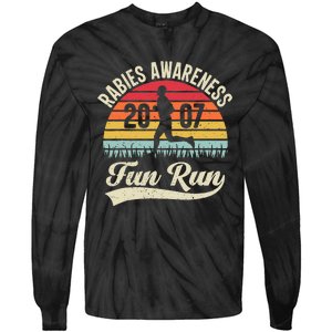 Rabies Awareness Fun Run Funny Tv Comedy Running Tie-Dye Long Sleeve Shirt