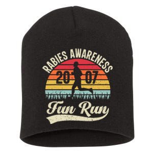 Rabies Awareness Fun Run Funny Tv Comedy Running Short Acrylic Beanie