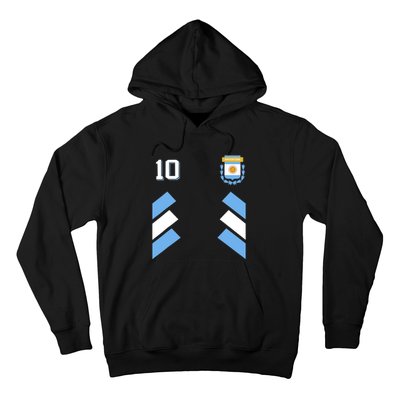 Retro10 Argentina Football Argentinian Soccer Argentina Flag Hoodie