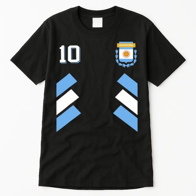 Retro10 Argentina Football Argentinian Soccer Argentina Flag Tall T-Shirt