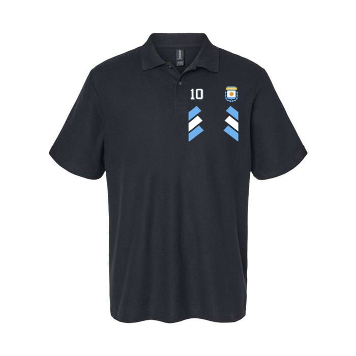 Retro10 Argentina Football Argentinian Soccer Argentina Flag Softstyle Adult Sport Polo