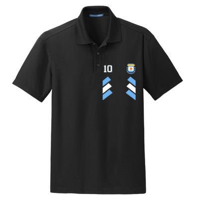 Retro10 Argentina Football Argentinian Soccer Argentina Flag Dry Zone Grid Polo