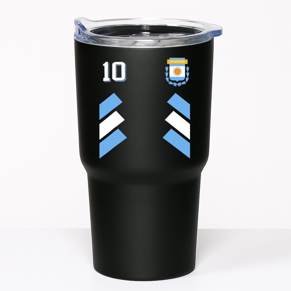 Retro10 Argentina Football Argentinian Soccer Argentina Flag Tumbler