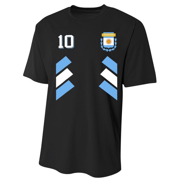 Retro10 Argentina Football Argentinian Soccer Argentina Flag Performance Sprint T-Shirt