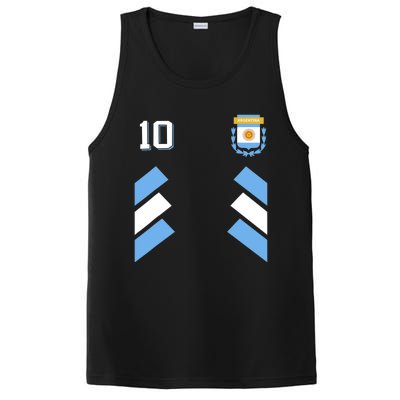 Retro10 Argentina Football Argentinian Soccer Argentina Flag PosiCharge Competitor Tank