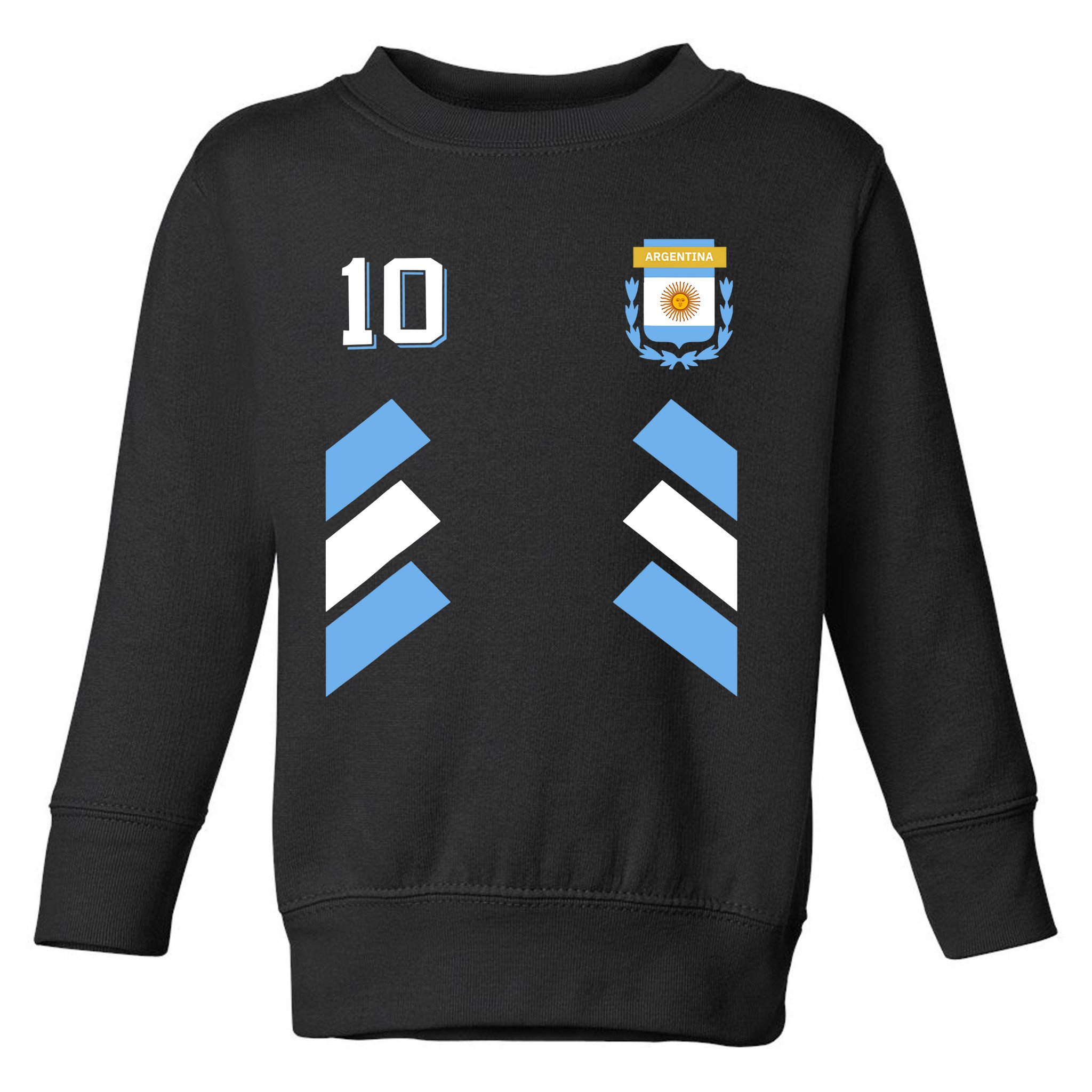 Retro10 Argentina Football Argentinian Soccer Argentina Flag Toddler Sweatshirt