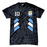 Retro10 Argentina Football Argentinian Soccer Argentina Flag Tie-Dye T-Shirt