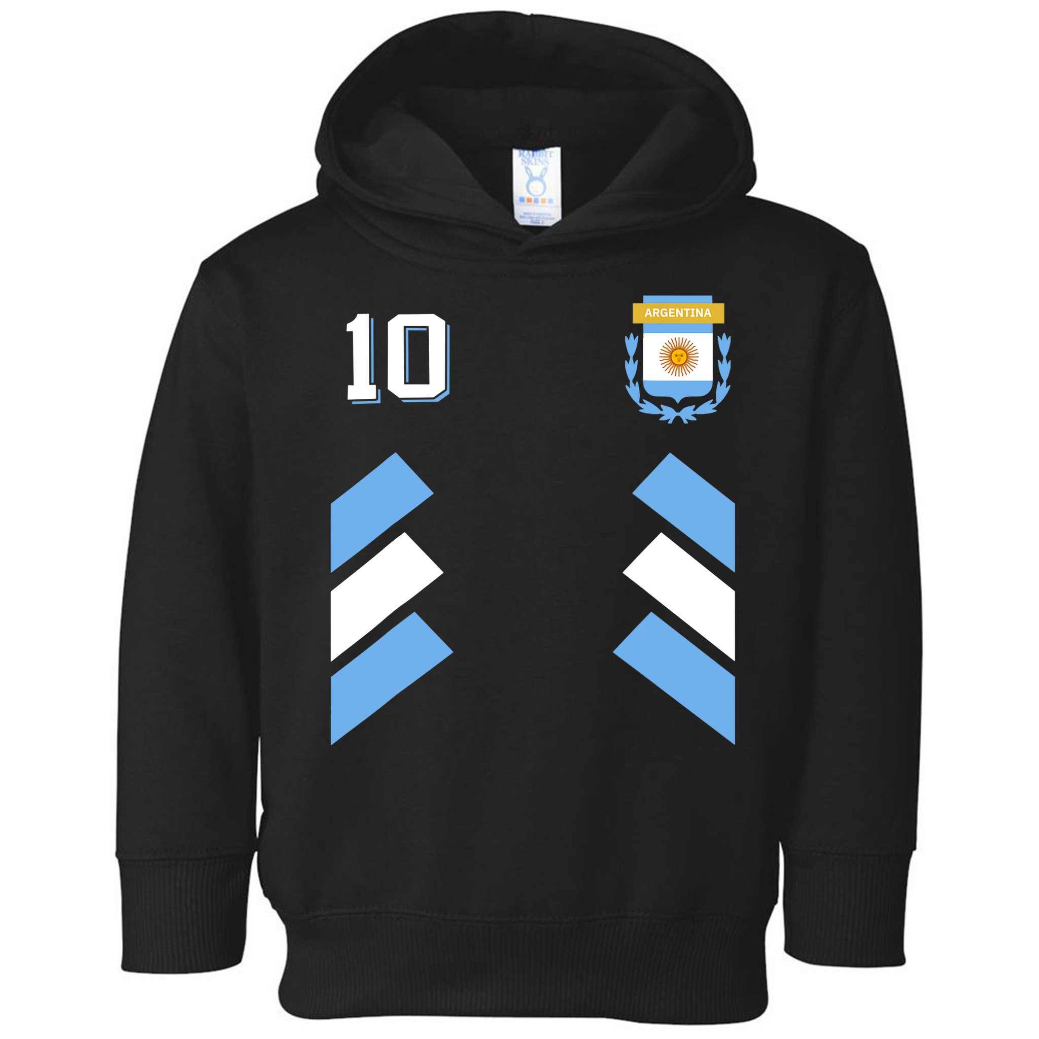 Retro10 Argentina Football Argentinian Soccer Argentina Flag Toddler Hoodie