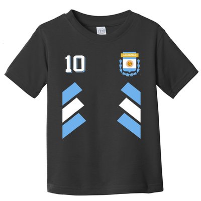 Retro10 Argentina Football Argentinian Soccer Argentina Flag Toddler T-Shirt