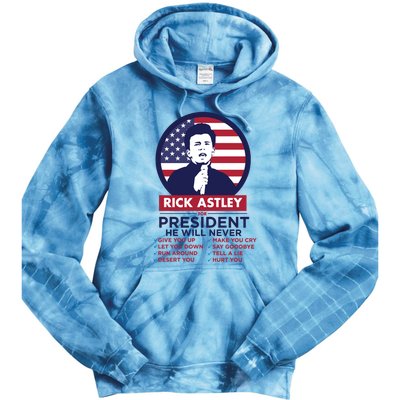 Rick Astley For President Tie Dye Hoodie