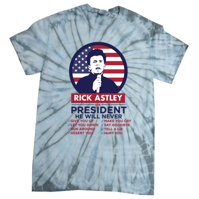 Rick Astley For President Tie-Dye T-Shirt