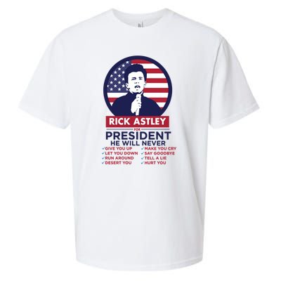 Rick Astley For President Sueded Cloud Jersey T-Shirt