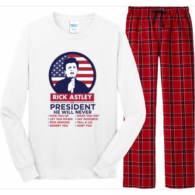 Rick Astley For President Long Sleeve Pajama Set