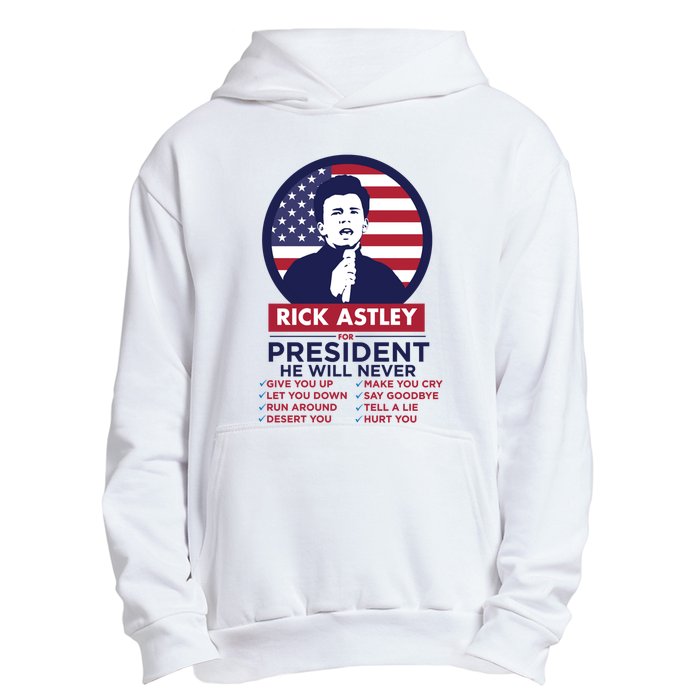 Rick Astley For President Urban Pullover Hoodie