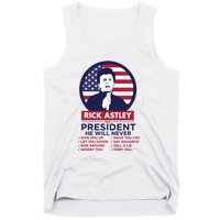 Rick Astley For President Tank Top