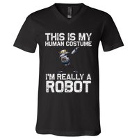 Robot Art For Robotics Engineer Robot Lover V-Neck T-Shirt