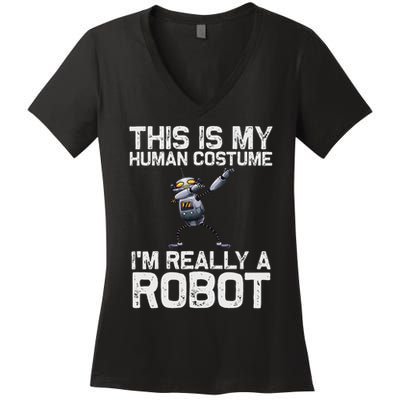 Robot Art For Robotics Engineer Robot Lover Women's V-Neck T-Shirt