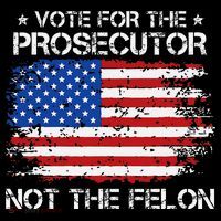 Retro American Flag Vote For The Prosecutor Not The Felon Baby Bodysuit