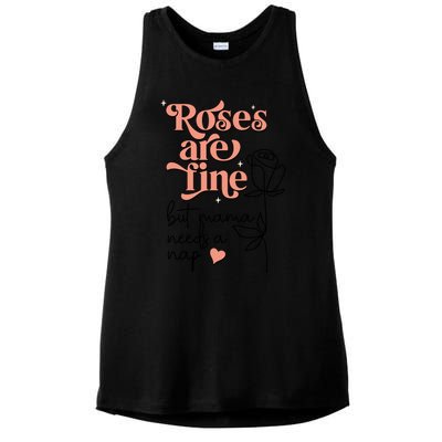 Roses Are Fine Funny Mom Valentine's Day Ladies PosiCharge Tri-Blend Wicking Tank