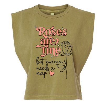 Roses Are Fine Funny Mom Valentine's Day Garment-Dyed Women's Muscle Tee