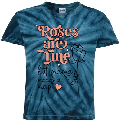 Roses Are Fine Funny Mom Valentine's Day Kids Tie-Dye T-Shirt