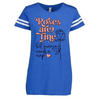 Roses Are Fine Funny Mom Valentine's Day Enza Ladies Jersey Football T-Shirt