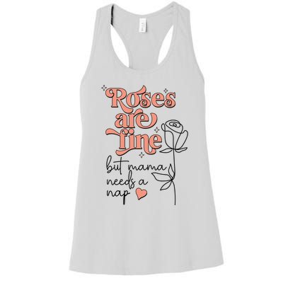 Roses Are Fine Funny Mom Valentine's Day Women's Racerback Tank