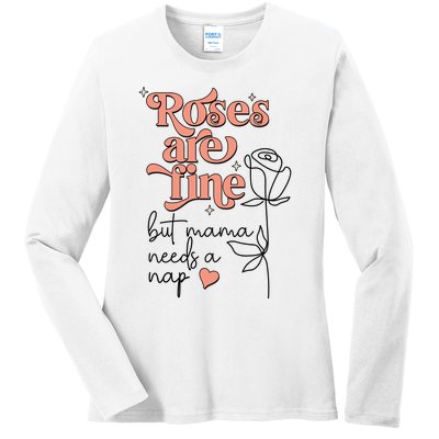 Roses Are Fine Funny Mom Valentine's Day Ladies Long Sleeve Shirt