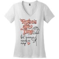 Roses Are Fine Funny Mom Valentine's Day Women's V-Neck T-Shirt