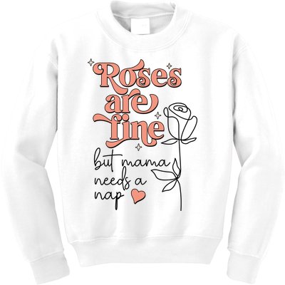 Roses Are Fine Funny Mom Valentine's Day Kids Sweatshirt