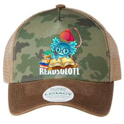 Readsolotl Axolotl Funny Reading Fish Books Lizard  Legacy Tie Dye Trucker Hat