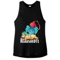 Readsolotl Axolotl Funny Reading Fish Books Lizard  Ladies PosiCharge Tri-Blend Wicking Tank