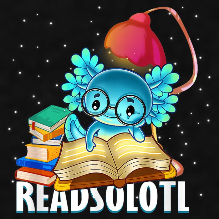 Readsolotl Axolotl Funny Reading Fish Books Lizard  Ladies PosiCharge Tri-Blend Wicking Tank