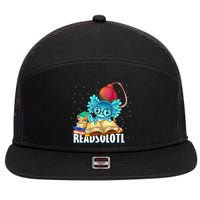 Readsolotl Axolotl Funny Reading Fish Books Lizard  7 Panel Mesh Trucker Snapback Hat