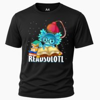 Readsolotl Axolotl Funny Reading Fish Books Lizard  Performance Shirt