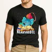 Readsolotl Axolotl Funny Reading Fish Books Lizard  Performance Shirt