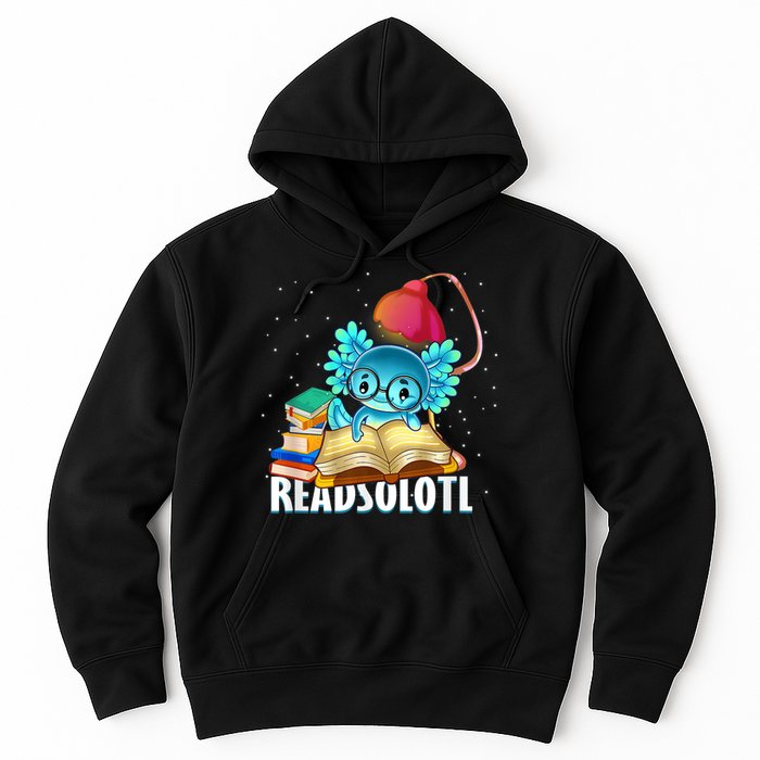 Readsolotl Axolotl Funny Reading Fish Books Lizard  Hoodie