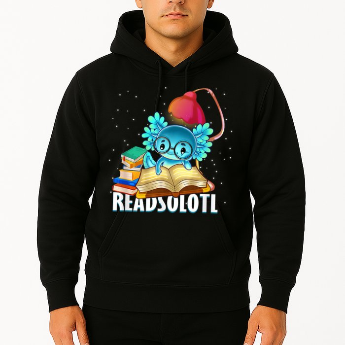 Readsolotl Axolotl Funny Reading Fish Books Lizard  Hoodie