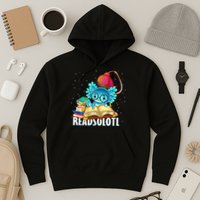 Readsolotl Axolotl Funny Reading Fish Books Lizard  Hoodie