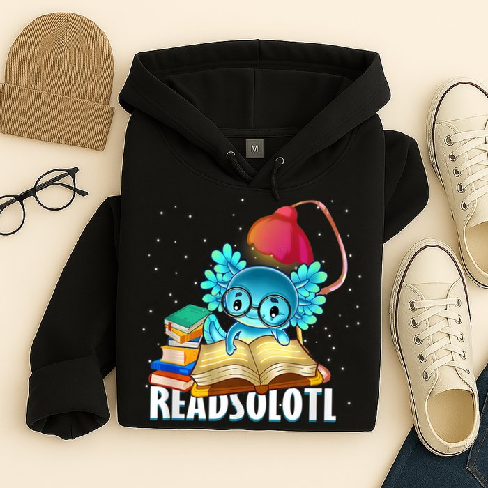 Readsolotl Axolotl Funny Reading Fish Books Lizard  Hoodie