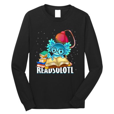 Readsolotl Axolotl Funny Reading Fish Books Lizard  Long Sleeve Shirt