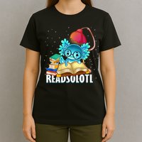 Readsolotl Axolotl Funny Reading Fish Books Lizard  T-Shirt