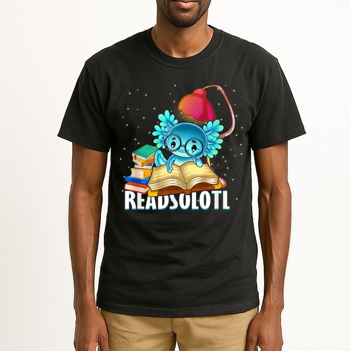 Readsolotl Axolotl Funny Reading Fish Books Lizard  Tall T-Shirt