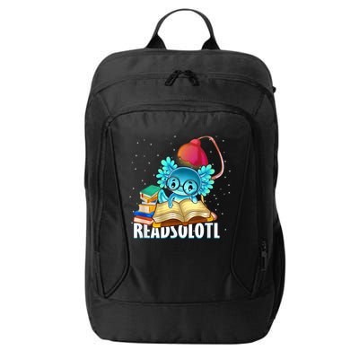 Readsolotl Axolotl Funny Reading Fish Books Lizard  City Backpack