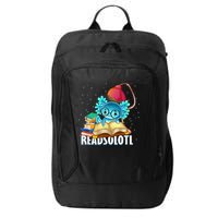Readsolotl Axolotl Funny Reading Fish Books Lizard  City Backpack