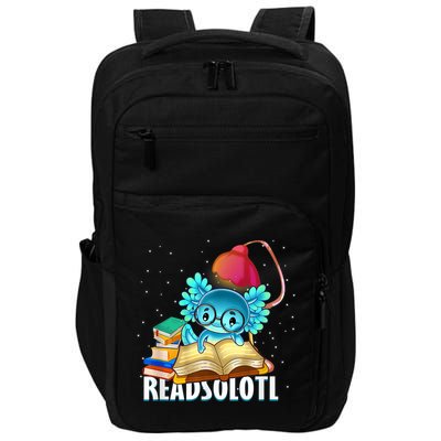 Readsolotl Axolotl Funny Reading Fish Books Lizard  Impact Tech Backpack
