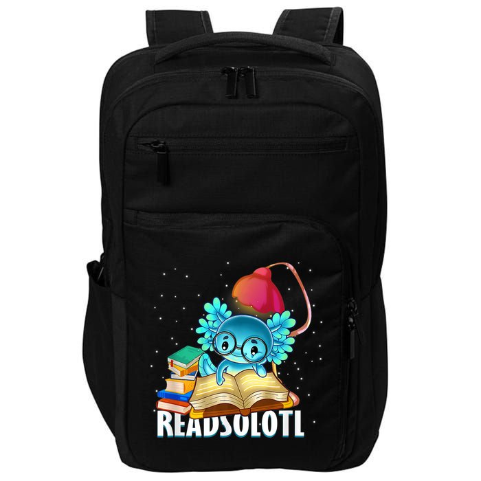 Readsolotl Axolotl Funny Reading Fish Books Lizard  Impact Tech Backpack