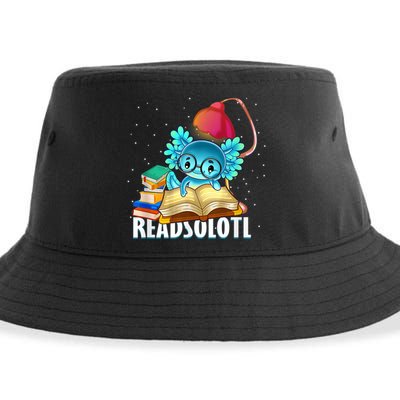Readsolotl Axolotl Funny Reading Fish Books Lizard  Sustainable Bucket Hat