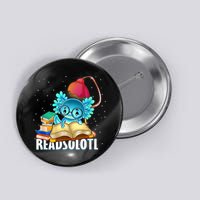 Readsolotl Axolotl Funny Reading Fish Books Lizard  Button