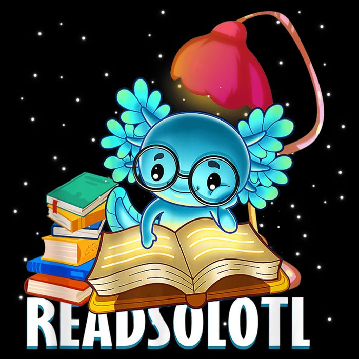 Readsolotl Axolotl Funny Reading Fish Books Lizard  7-Panel Snapback Hat